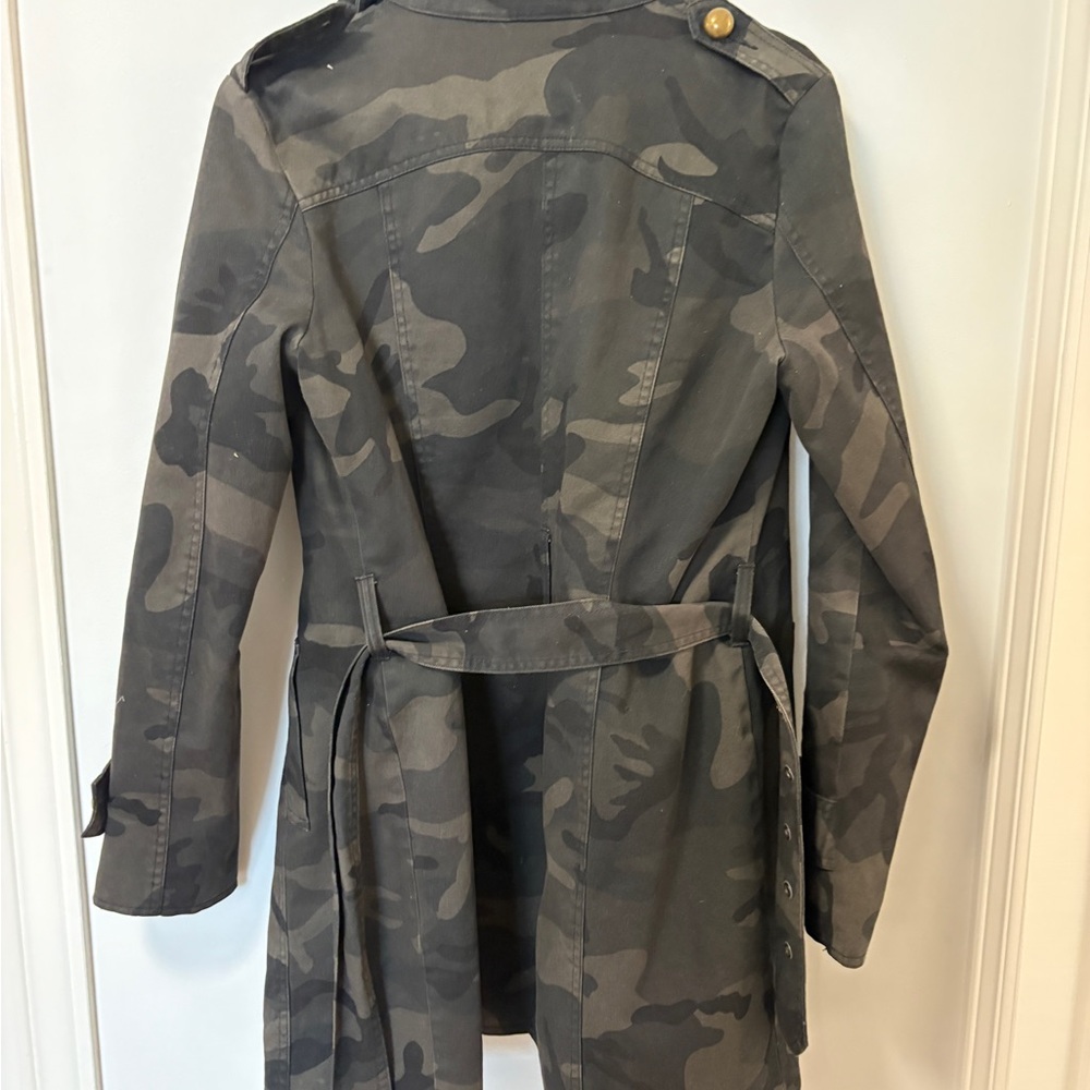Vintage Y2K Camouflage Utility Jacket Military Grunge Aesthetic Medium Belt - Picture 2 of 15